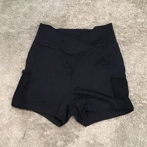 Women's Black High-Waisted Shorts